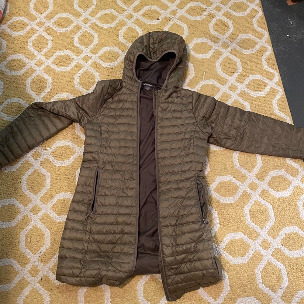 Eddie Bauer long puffed coat.